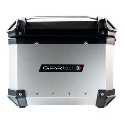 Baúl superior ALPI-TECH 55L plateado con placa de montaje universal