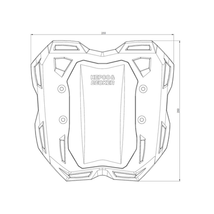 Topdrager zwart smartrack Hepco&Becker Yamaha XT700Z Tenere '25-