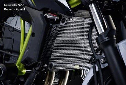 Cubierta del radiador negra Evotech Performance Kawasaki Z650 '17-