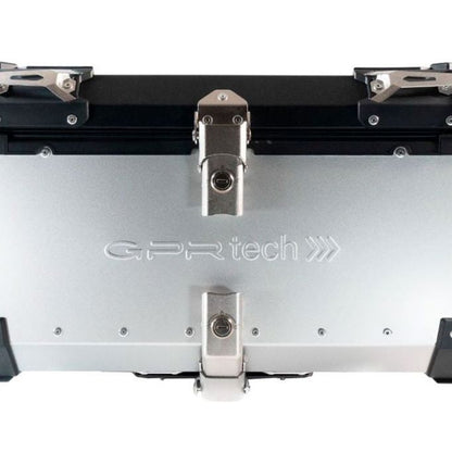 Baúl superior ALPI-TECH 55L plateado con placa de montaje universal