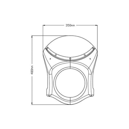 Carenado de manillar negro con look retro Puig Honda CB650R '19- / CB1000R '18- -ligeramente tintado