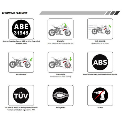 Alerón delantero Naked símil carbono Puig para Suzuki GSX-8S '23-