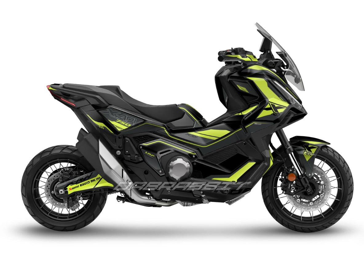Kit gráfico completo para la X-ADV 750 (2025) – Edición XL Negro Amarillo Llama (XL-BFY)