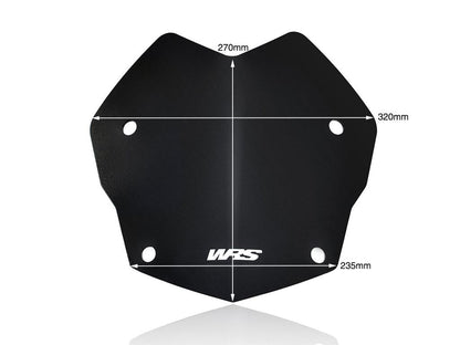 Parabrisas de repuesto modelo rally WRS BMW R1200GS '13-17 / R1250GS '18-23 negro mate