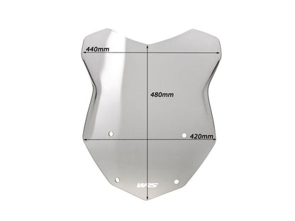Parabrisas de repuesto intermedio WRS BMW R1200GS '13-17 / R1250GS '18- tintado claro