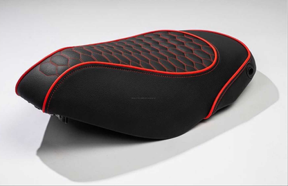 Sillín personalizado negro y rojo | PIAGGIO ZIP II/ZIP SP