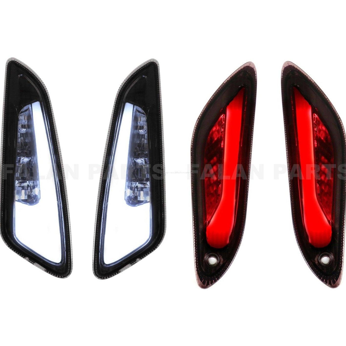Intermitentes LED delanteros y traseros ahumados estilo Audi | Vespa Primavera/Sprint