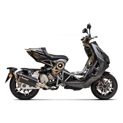 Silenciador Akrapovic de titanio negro para Italjet Dragster 125 (2021-2024)