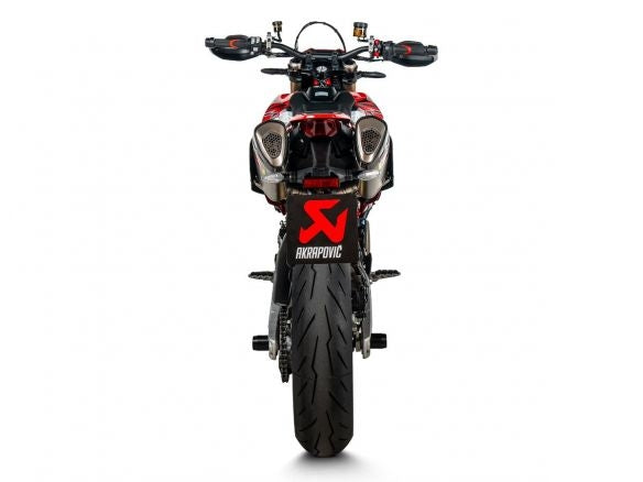 PAR DE SILENCIADORES AKRAPOVIC DE TITANIO PARA DUCATI HYPERMOTARD 698 MONO / RVE 2024 