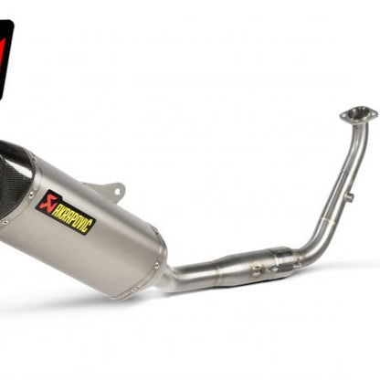 SISTEMA DE ESCAPE COMPLETO AKRAPOVIC TITANIO CARBONO YAMAHA MT-125 2021-2024 