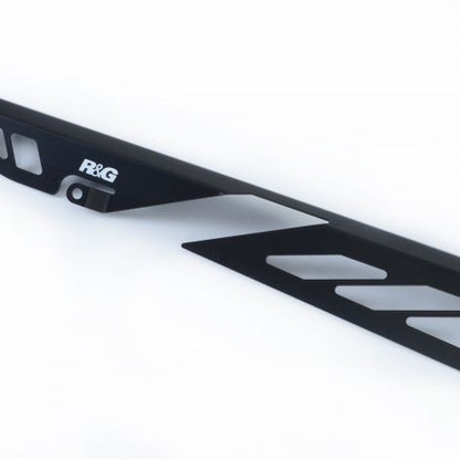 PROTECTOR DE CADENA DE ACERO NEGRO ESCARCHADO R&amp;G TRIUMPH BONNEVILLE BOBBER 2017-2019