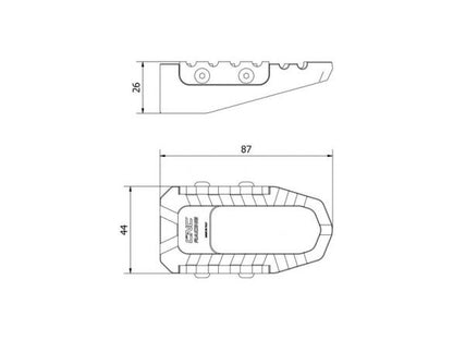 KIT DE ESTRIBERAS CNC RACING PARA PASAJERO DUCATI DIAVEL V4 2023 
