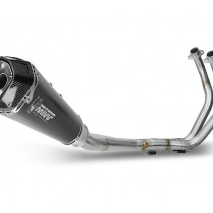 ESCAPE COMPLETO 2x1 MIVV DELTA RACE ACERO NEGRO CARBONO YAMAHA MT-07 / FZ-07 2021-2024 