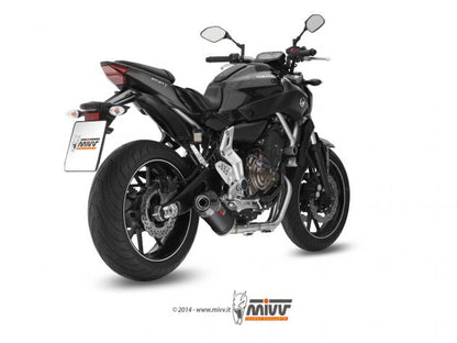 ESCAPE COMPLETO 2X1 MIVV OVALADO CARBONO-CARBONO YAMAHA MT-07 / FZ-07 2014-2024 