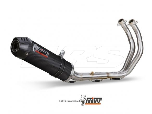 ESCAPE COMPLETO 2X1 MIVV OVALADO CARBONO-CARBONO YAMAHA MT-07 / FZ-07 2014-2024 