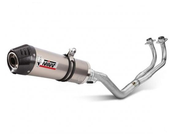 ESCAPE COMPLETO 2x1 MIVV OVALADO TITANIO CARBONO KAWASAKI Z650 2017-2023 