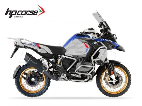SILENCIADOR HP CORSE SP-3 CARBONO CORTO ACERO NEGRO BMW R 1250 GS 2018-2023 