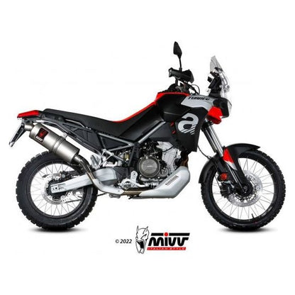 SILENCIADOR MIVV DAKAR DE ACERO INOXIDABLE HOMOLOGADO EURO5 APRILIA TUAREG 660 2022-2024 