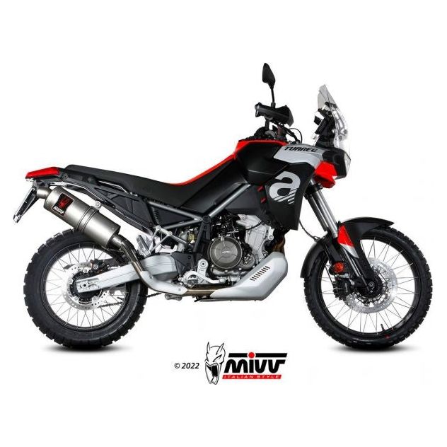 SILENCIADOR MIVV DAKAR DE ACERO INOXIDABLE HOMOLOGADO EURO5 APRILIA TUAREG 660 2022-2024 