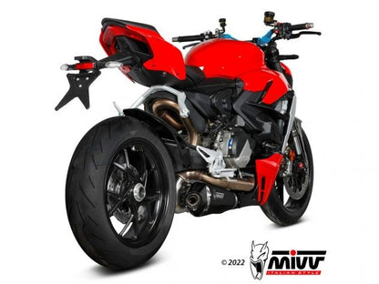 SILENCIADOR MIVV DELTA RACE ACERO NEGRO CARBONO DUCATI STREETFIGHTER V2 2022-2024 