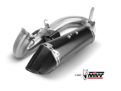 SILENCIADOR MIVV DELTA RACE ACERO NEGRO CARBONO DUCATI STREETFIGHTER V2 2022-2024 