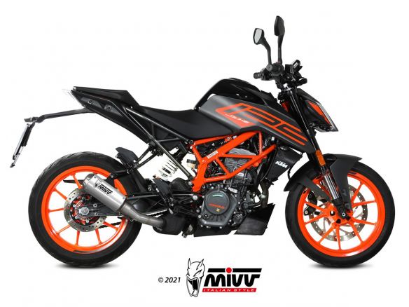SILENCIADOR DE ACERO INOXIDABLE MIVV MK3 SLIP-ON KTM DUKE 125 2021-2023 