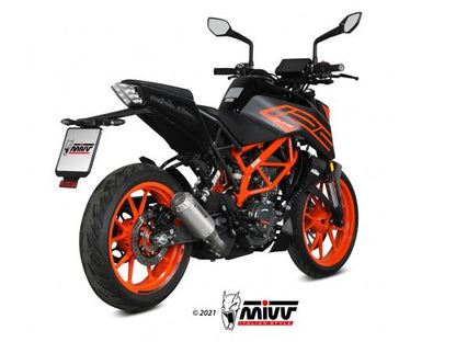 SILENCIADOR DE ACERO INOXIDABLE MIVV MK3 SLIP-ON KTM DUKE 125 2021-2023 