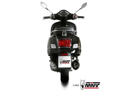 SILENCIADOR MIVV MOVER NEGRO DE ACERO INOXIDABLE VESPA GTS 300 2021-2024 