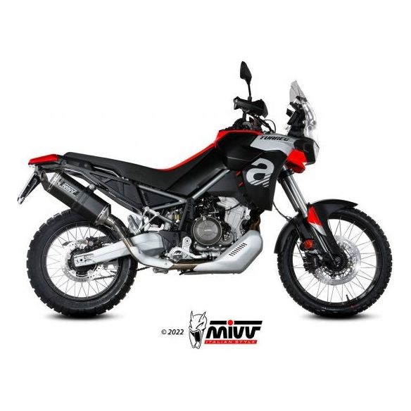 SILENCIADOR MIVV SPEED EDGE ACERO NEGRO APRILIA TUAREG 660 2022-2024 