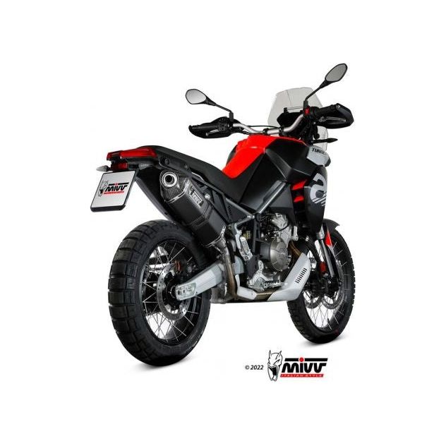 SILENCIADOR MIVV SPEED EDGE ACERO NEGRO APRILIA TUAREG 660 2022-2024 