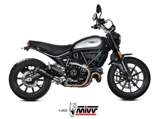SILENCIADOR MIVV X-M1 ACERO NEGRO DUCATI SCRAMBLER 800 ICON 2021-2022 NO HOMOLOGADO