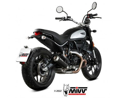 SILENCIADOR MIVV X-M1 ACERO NEGRO DUCATI SCRAMBLER 800 ICON 2021-2022 NO HOMOLOGADO 